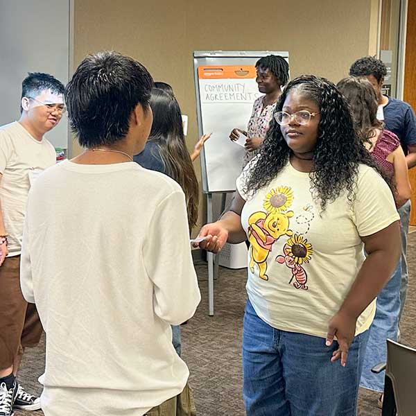 Group of students talking