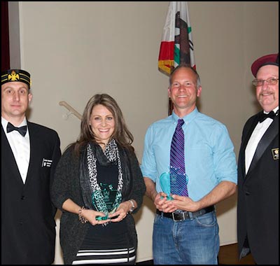 Jennifer Ellerman and Bob Crongeyer with Scottish Rite representatives