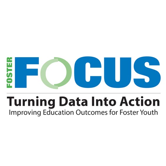 Foster Focus logotype: Turning Data Into Action. Improving Education Outcomes for Foster Youth.