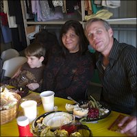 Family eating their meals