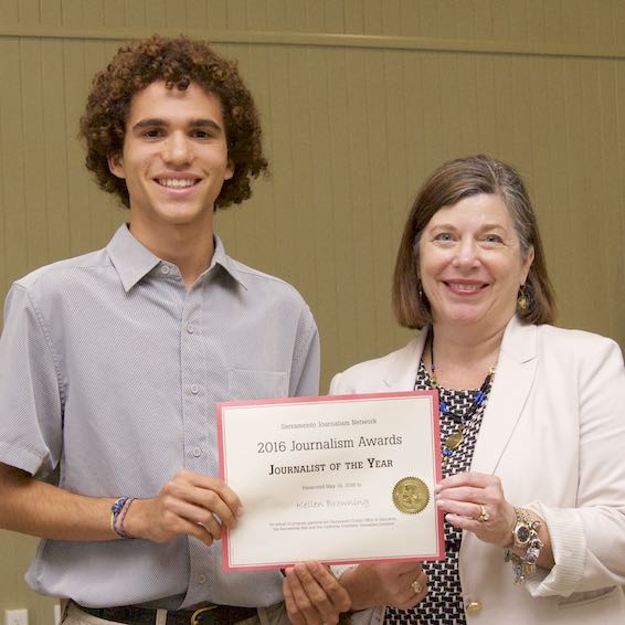 Student receiving certificate