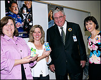 Superintendent Gordon with SCOE employees