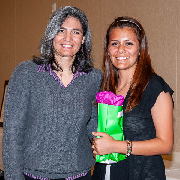 Adriana Echandia with student