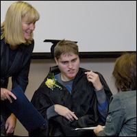 Gretchen C. Bender with graduate