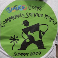 T-shirt: LINKS Corps Community Service Project, Summer 2009