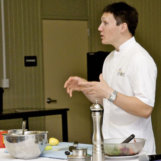 Chef Tyler Stone speaking