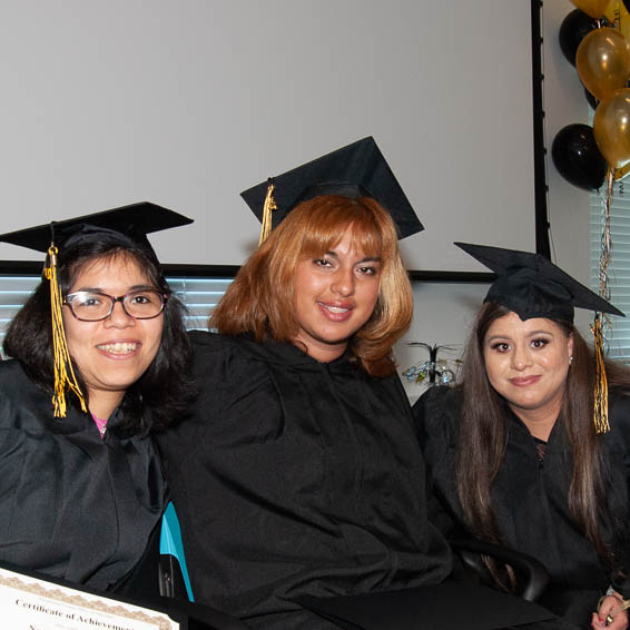 Graduates posing