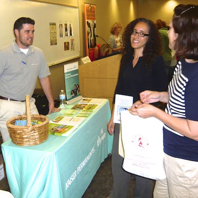 Staff attending health fair