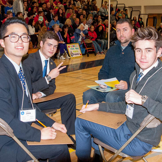 Students competing in Super Quiz