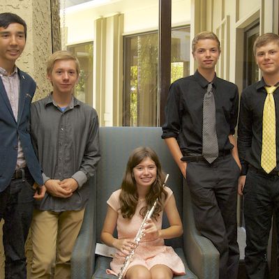 Students from the Folsom Middle School Jazz Combo.