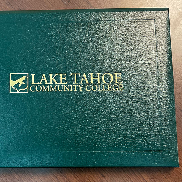Lake Tahoe Community College diploma cover