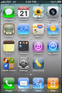 eStandards icon on iOS home screen