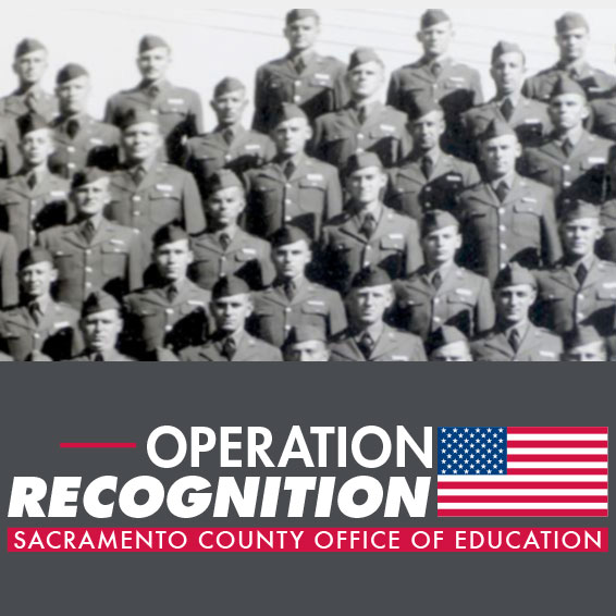 Sacramento County Office of Education Operation Recognition logo with WWII US servicemen