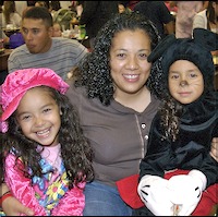 Children dressed in Halloween costumes