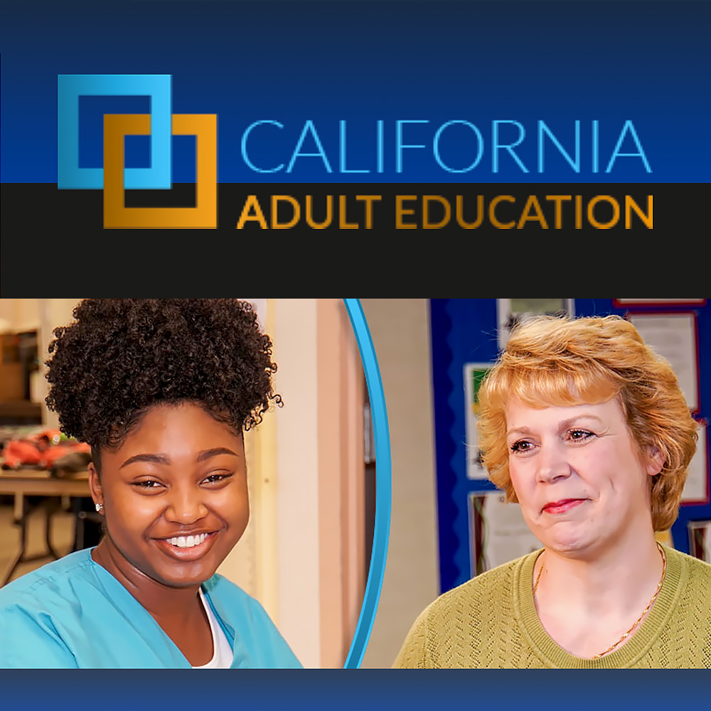 A female student and teacher smiling