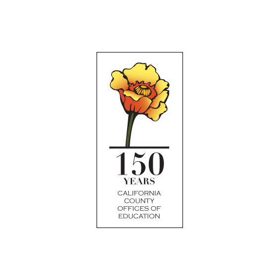 Logotype: 150 Years, California County Offices of Education