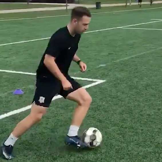 Soccer player on field