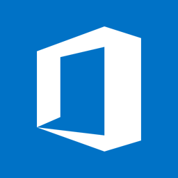 The Office 365 logo, a white box on a blue background