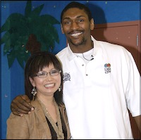 Skye Mie Smith and Ron Artest