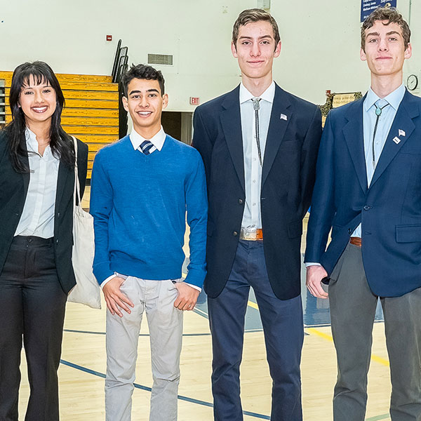 Group of students posing