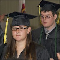 Graduates walking