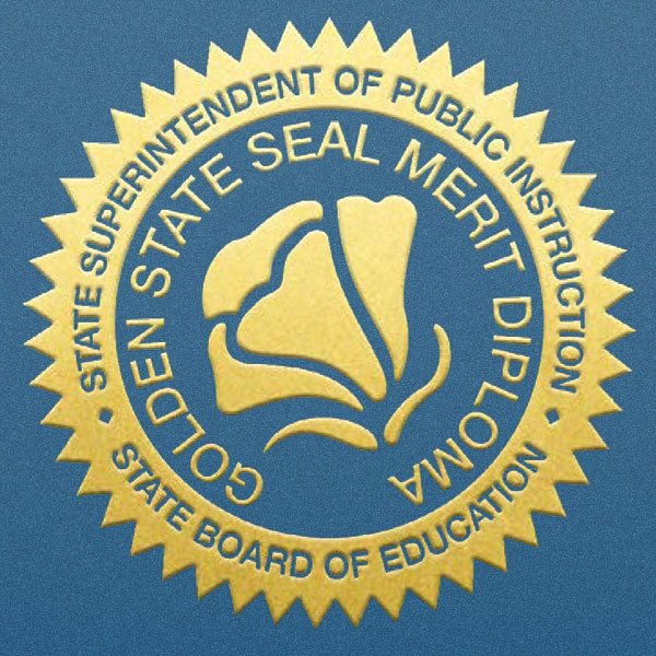 California Golden State Seal Merit Diploma