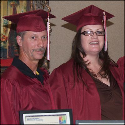 Students in caps and gowns