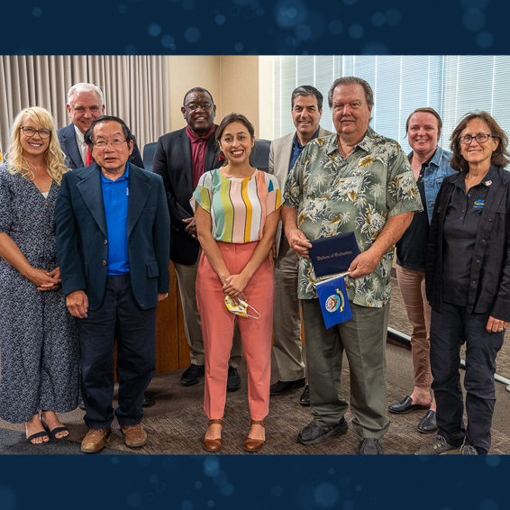 Chuck LeDoux with Board and Superintendent