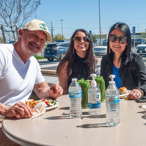 Guests eating lunch