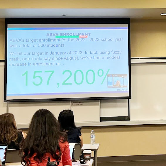 Audience looking at presentation on screen