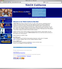 TEACH California website screenshot