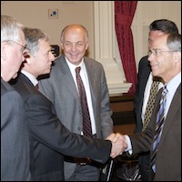 Group shaking hands