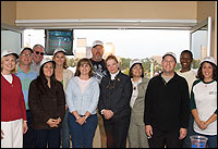 Sacramento County Teachers of the Year pose for photo at pre-game reception