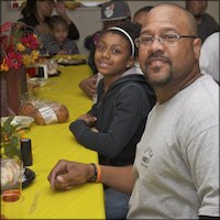 Family eating