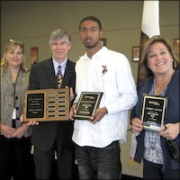 Student with award