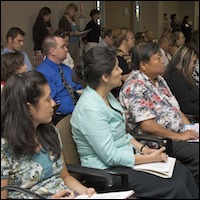 Prospective substitutes seated at recruitment event