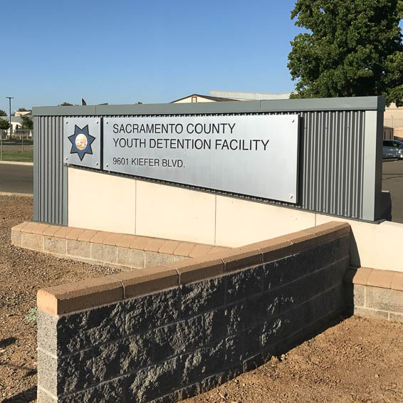 Sacramento County Youth Detention Facility sign