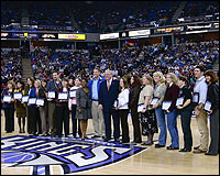 Teachers of the Year on center court