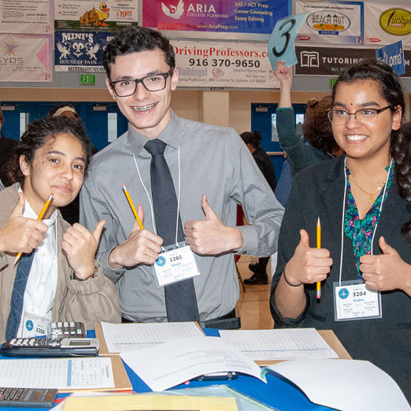 A group of students competing at the Super Quiz