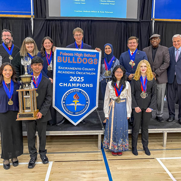 Folsom High School team posing