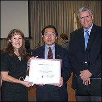Nancy Adams, Harold Fong, and Dr. Mike Borgaard