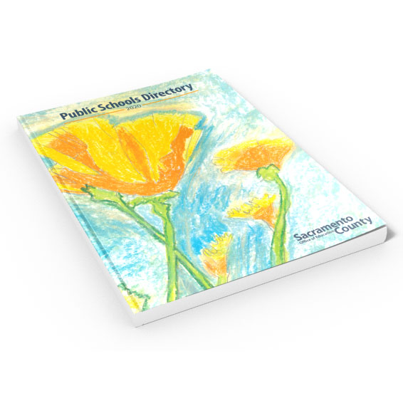 2020 Directory cover with yellow and gold poppies