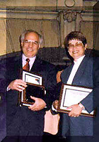 Dr. Meaney and Dr. Furry Hold Certificates