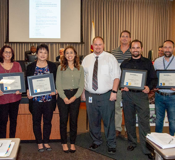 October 2018 classified EOM team holding certificates