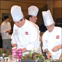 Student chefs preparing food