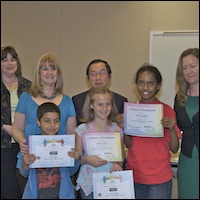 Students with certificates