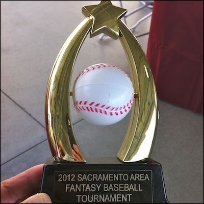 2012 Sacramento-area Fantasy Baseball Tournament trophy