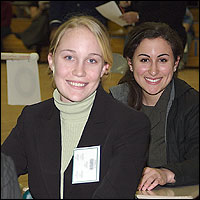 Students smile during the Super Quiz